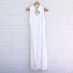 COPY - Vintage Jody California off White Prairie Sleeveless Dress Heart Chocker…